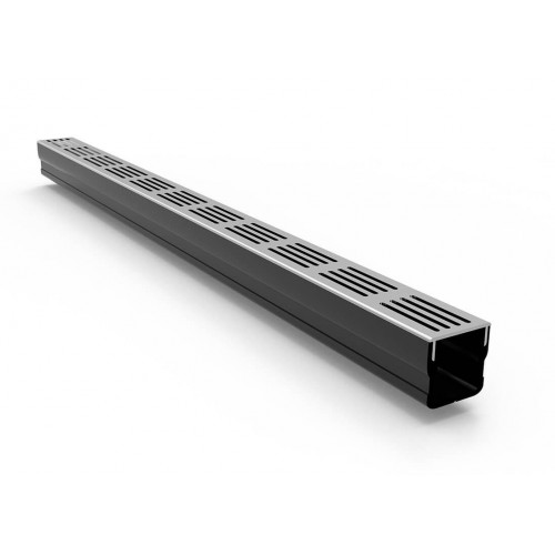 ΠΛΑΣΤΙΚΟ ΚΑΝΑΛΙ ΜΕ ΣΧΑΡΑ ΑΛΟΥΜΙΝΙΟΥ MINI STAR DRAIN 65 ΓΚΡΙ